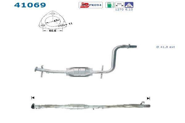 Catalyseur (Pot catalytique) AS ref. 41069