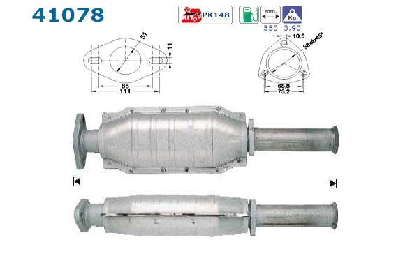 Catalyseur (Pot catalytique) AS ref. 41078