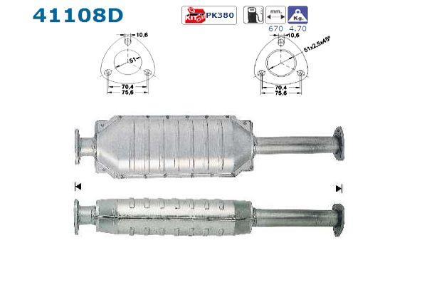 Catalyseur (Pot catalytique) AS ref. 41108D