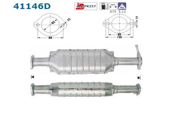 Catalyseur (Pot catalytique) AS ref. 41146D