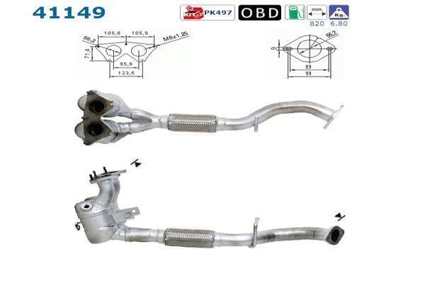 Catalyseur (Pot catalytique) AS ref. 41149
