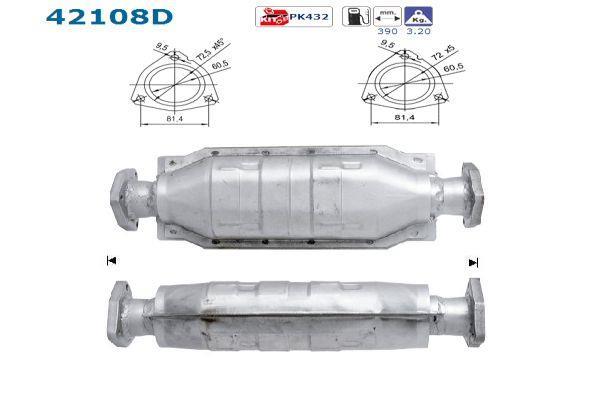 Catalyseur (Pot catalytique) AS ref. 42108D