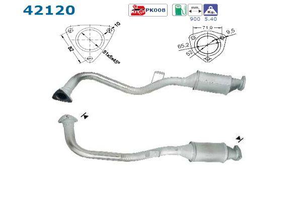Catalyseur (Pot catalytique) AS ref. 42120