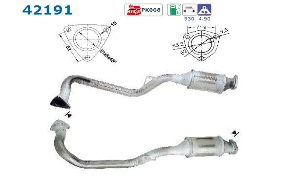 Catalyseur (Pot catalytique) AS ref. 42191