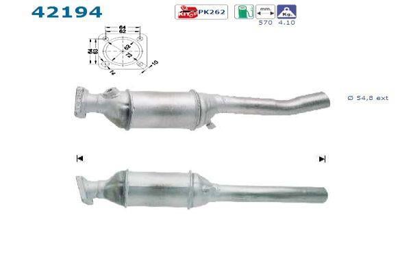 Catalyseur (Pot catalytique) AS ref. 42194
