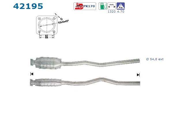 Catalyseur (Pot catalytique) AS ref. 42195