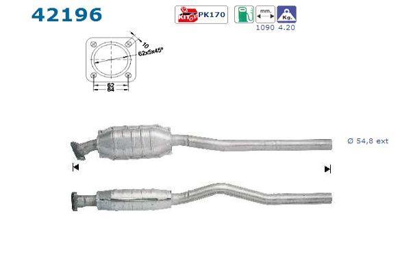 Catalyseur (Pot catalytique) AS ref. 42196