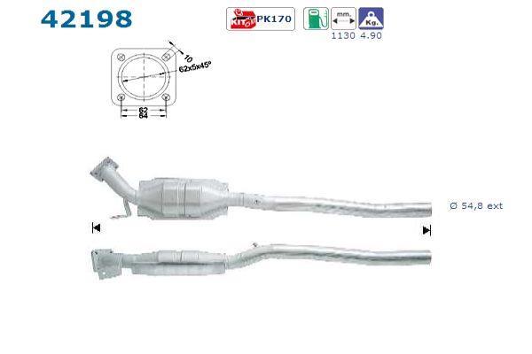 Catalyseur (Pot catalytique) AS ref. 42198
