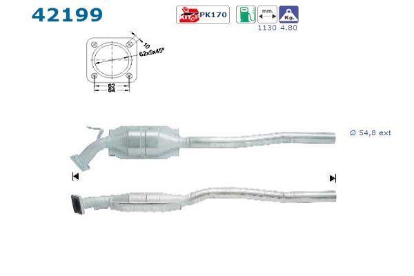 Catalyseur (Pot catalytique) AS ref. 42199