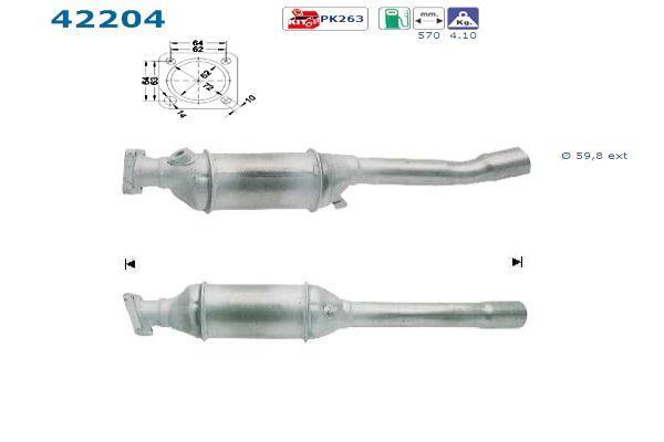 Catalyseur (Pot catalytique) AS ref. 42204