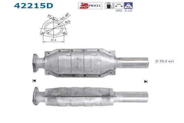 Catalyseur (Pot catalytique) AS ref. 42215D