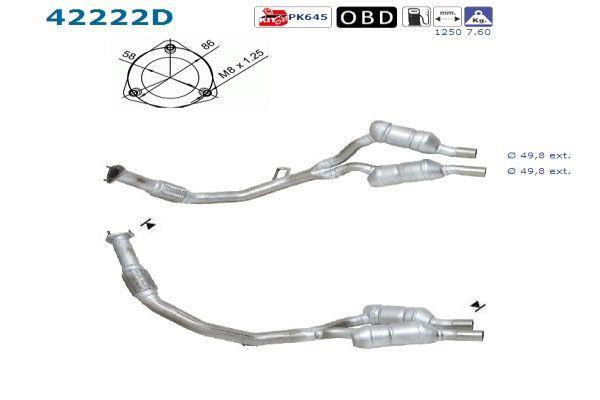 Catalyseur (Pot catalytique) AS ref. 42222D