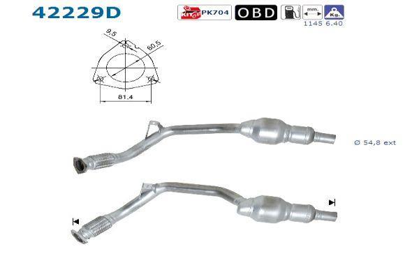 Catalyseur (Pot catalytique) AS ref. 42229D