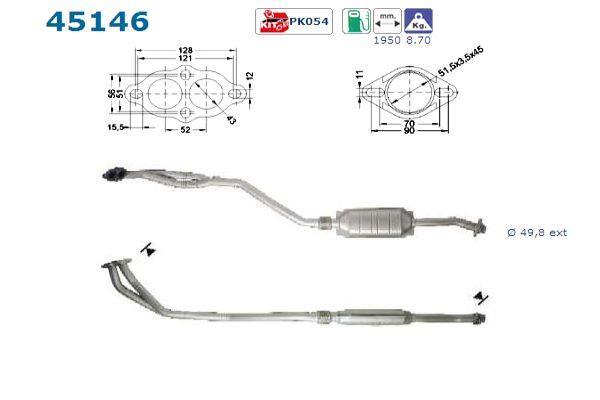 Catalyseur (Pot catalytique) AS 45146