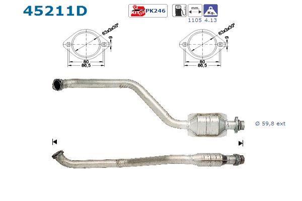 Catalyseur (Pot catalytique) AS 45211D