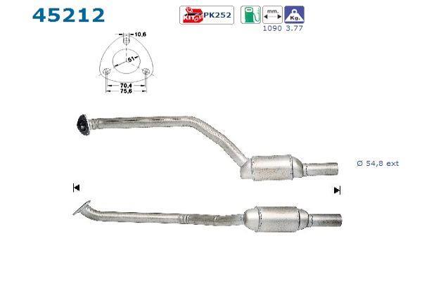 Catalyseur (Pot catalytique) AS 45212