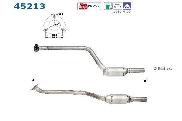 Catalyseur (Pot catalytique) AS ref. 45213