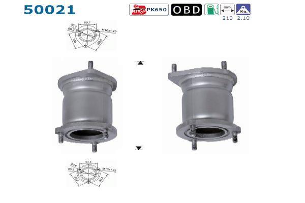 Catalyseur (Pot catalytique) AS ref. 50021