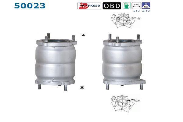 Catalyseur (Pot catalytique) AS ref. 50023