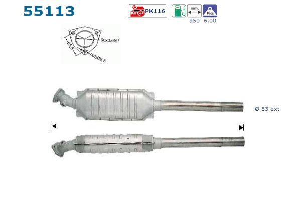 Catalyseur (Pot catalytique) AS ref. 55113