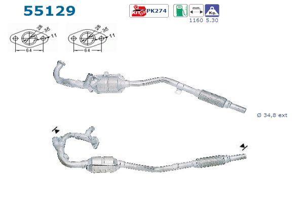 Catalyseur (Pot catalytique) AS 55129