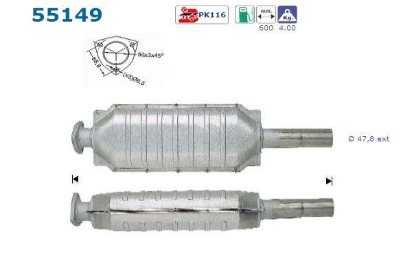 Catalyseur (Pot catalytique) AS ref. 55149