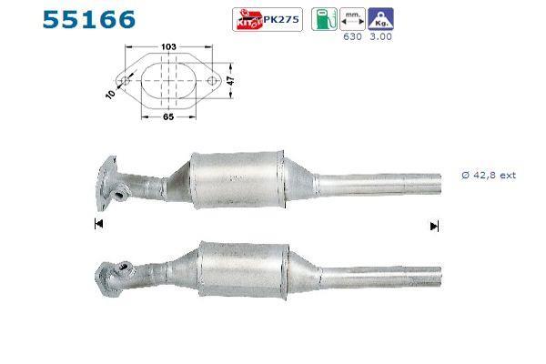 Catalyseur (Pot catalytique) AS ref. 55166