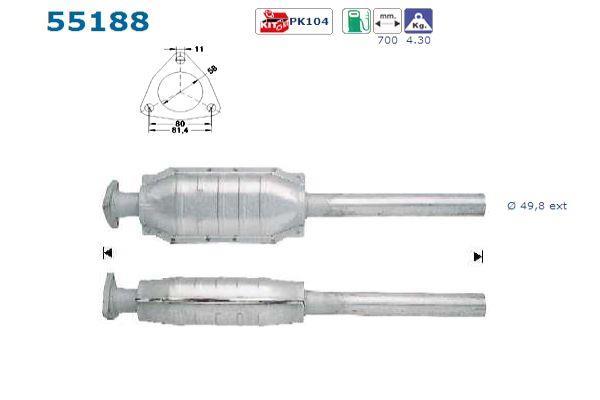 Catalyseur (Pot catalytique) AS ref. 55188