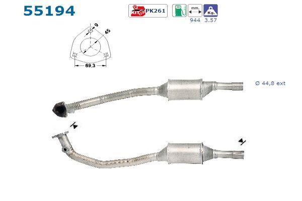 Catalyseur (Pot catalytique) AS ref. 55194