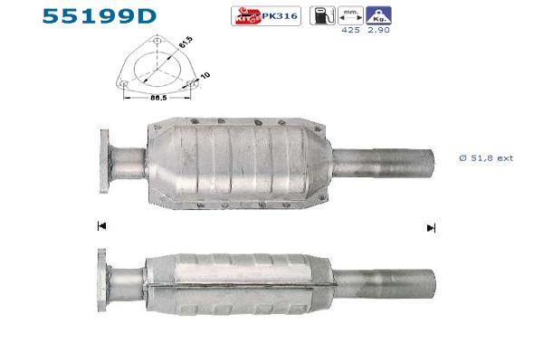 Catalyseur (Pot catalytique) AS ref. 55199D