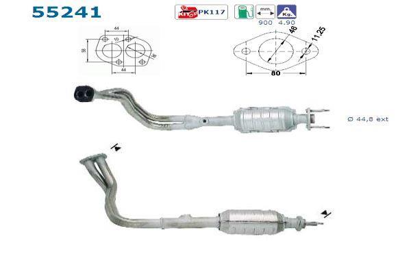 Catalyseur (Pot catalytique) AS ref. 55241