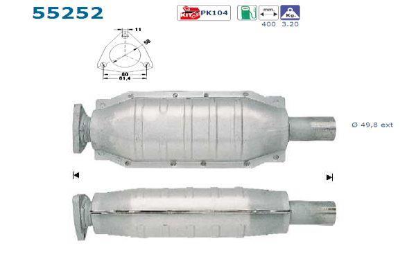 Catalyseur (Pot catalytique) AS ref. 55252
