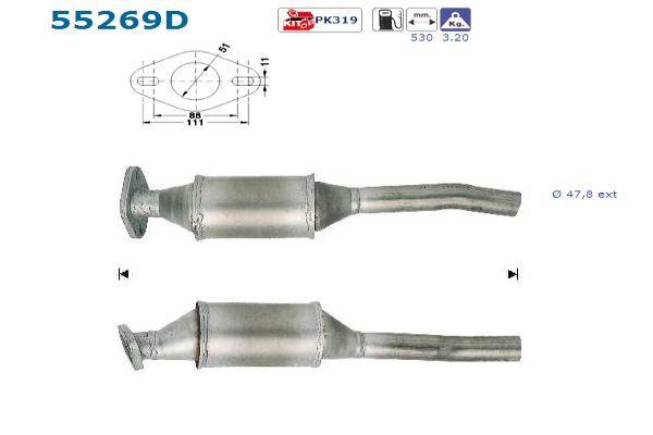 Catalyseur (Pot catalytique) AS ref. 55269D