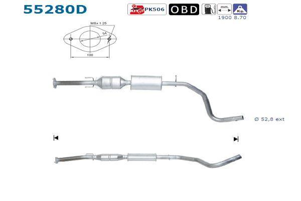 Catalyseur (Pot catalytique) AS ref. 55280D