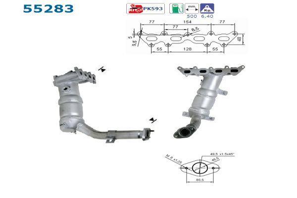 Catalyseur (Pot catalytique) AS ref. 55283