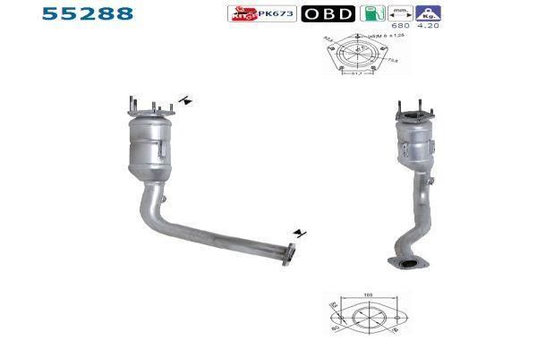 Catalyseur (Pot catalytique) AS ref. 55288