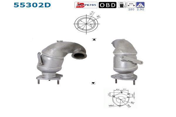 Catalyseur (Pot catalytique) AS ref. 55302D