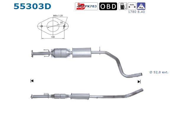 Catalyseur (Pot catalytique) AS ref. 55303D