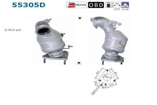 Catalyseur (Pot catalytique) AS ref. 55305D