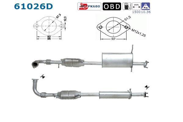 Catalyseur (Pot catalytique) AS 61026D
