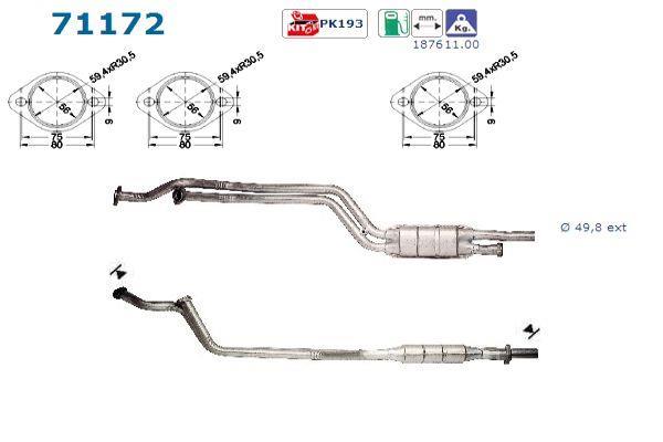 Catalyseur (Pot catalytique) AS ref. 71172