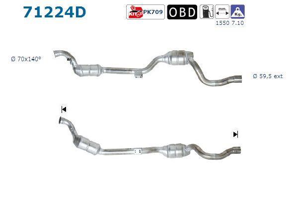 Catalyseur (Pot catalytique) AS ref. 71224D