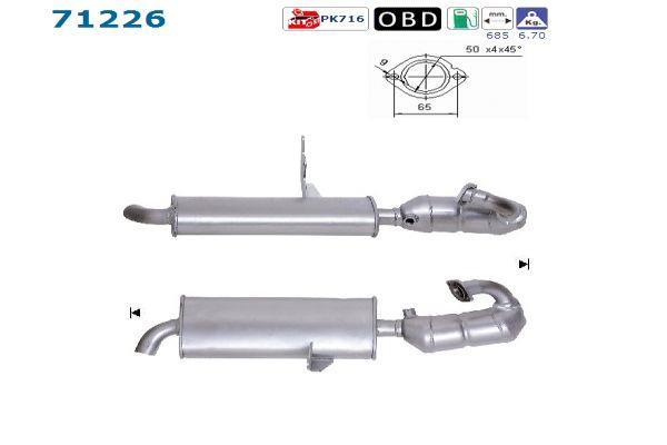 Catalyseur (Pot catalytique) AS ref. 71226