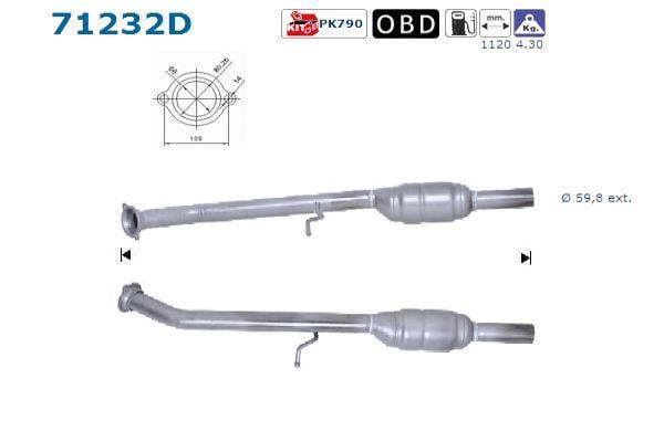 Catalyseur (Pot catalytique) AS 71232D