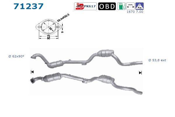 Catalyseur (Pot catalytique) AS ref. 71237