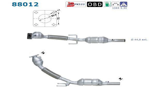 Catalyseur (Pot catalytique) AS 88012
