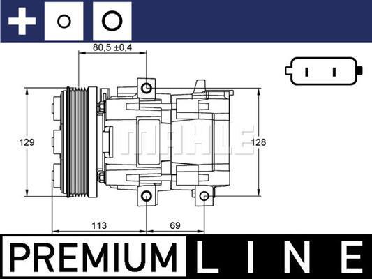 Compresseur, climatisation MAHLE Aftermarket ref. ACP 101 000P