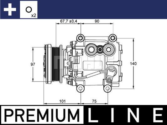 Compresseur, climatisation MAHLE Aftermarket ref. ACP 1099 000P