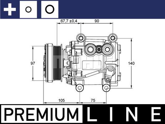 Compresseur, climatisation MAHLE Aftermarket ref. ACP 1113 000P