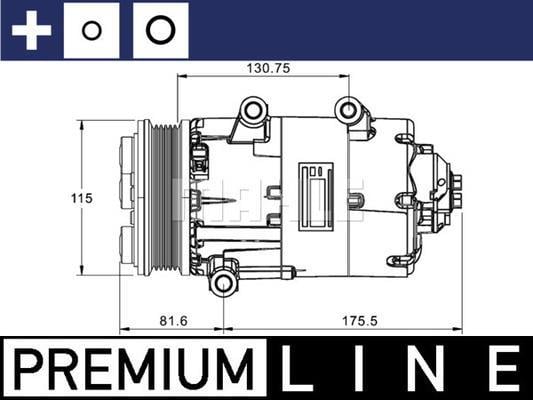 Compresseur, climatisation MAHLE Aftermarket ref. ACP 1331 000P
